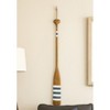 Beachcombers 35.4" Blue Stripe Natural Fir Wood Wall Hanging Oar Coastal Nautical Decor - 3 of 3