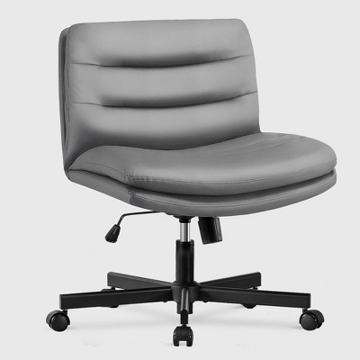 COMHOMA Armless Criss Cross Office Chair with Wheels, Adjustable Swivel Desk Chairs