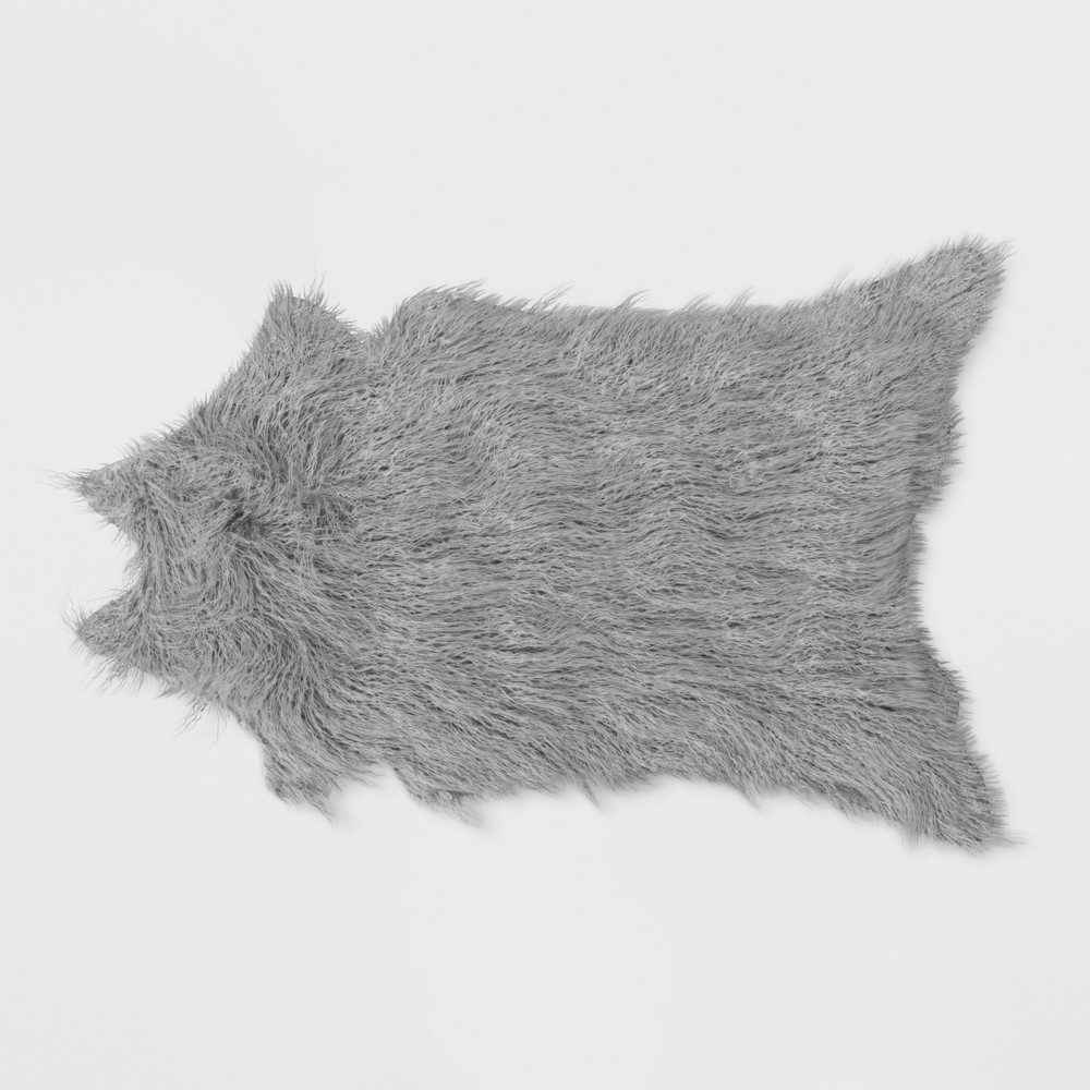 Mongolian Faux Fur Rug Gray - Project 62 was $49.99 now $24.99 (50.0% off)