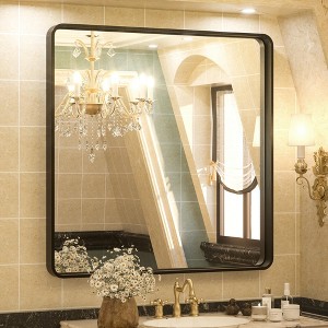 Keonjinn Framed Wall Mirror, Modern Rectangular Bathroom Vanity Mirror, Wall Mounted - 1 of 4