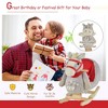 Whisen Kids Plush Rocking Horse with Seat Belt, Handles, Backrest and Plush Fabric, Riding Rocker Chair for Toddlers - Gray - 3 of 4