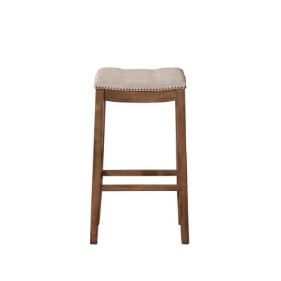 Claridge Rustic Backless Bar Stool Gray - Linon
