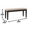TiramisuBest 39" Velvet Upholstered Bed & Entryway Bench - Steel Legs for Multi-Room Use, Gray - 3 of 4