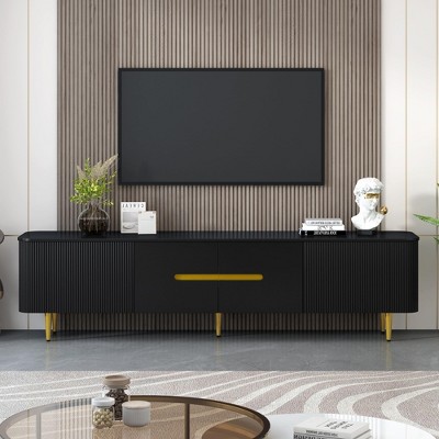 78.7'' Minimalist TV Stand for TVs up to 85 Inches, Modern Entertainment Center Media Console with 4 Spacious Cabinets for Living Room