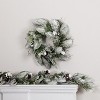Christmas Cedar Magnolia Leaf Wreath 5 Inch Height Seasonal Door Decor By Melrose - 3 of 3