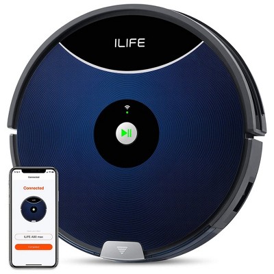 ILIFE A80 Max Robot Autonomous Self Charging WiFi Connected Floor Vacuum Cleaner and Sweeper w/Alexa Voice Control & App Compatibility & Roller Brush