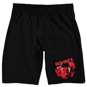 Captain America: Brave New World Red Hulk Men's Black Lounge Shorts - 1 of 4