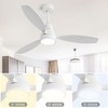 TOBILI 52 Inch Integrated LED 3 Wood Fan Blade Ceiling Fan with Light Kit and 6 Speed - 3 of 4