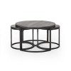 NicBex Set of 3 Nested Round Fir Wood Coffee Tables Space-Saving for Apartments, Offices - 2 of 4