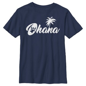 Boy's Lilo & Stitch Ohana Silhouette T-Shirt - 1 of 4