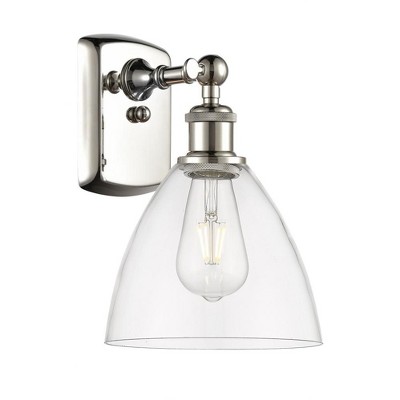 Bristol Glass - 1 Light Wall Sconce In Industrial Style-11.25 Inches Tall and 8 Inches Wide