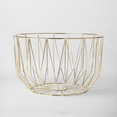 Blanket basket online gold