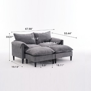 Vynxaria Convertible U-Shaped Sofa with Storage - Stylish Comfort for Any Space - 1 of 4