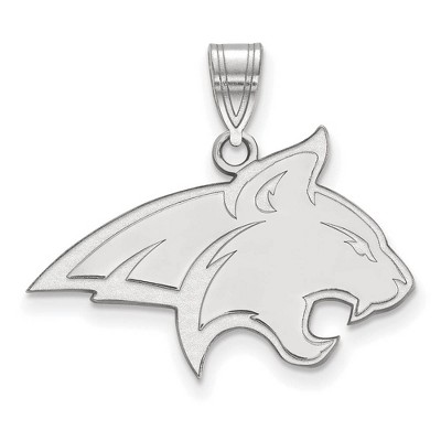 Black Bow Jewelry 10k White Gold Montana State Bobcats NCAA Large Pendant