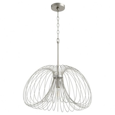 Quorum Lighting Loopy Loop 1 - Light Pendant in  Brushed Silver