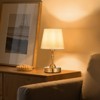 SUGIFT Cordless Table Lamp, 3-Level Brightness, 2700–3000K Warm Light, Fabric Shade, USB-C, Portable for Restaurant/Bedroom/Bars — Gold - 2 of 4
