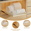 Pull Out Dish Drying Rack, Stainless Steel Roll Out Shelf, Adhesive Plate & Bowl Organizer, No Drill Sliding Drawer for Kitchen Pantry - 4 of 4