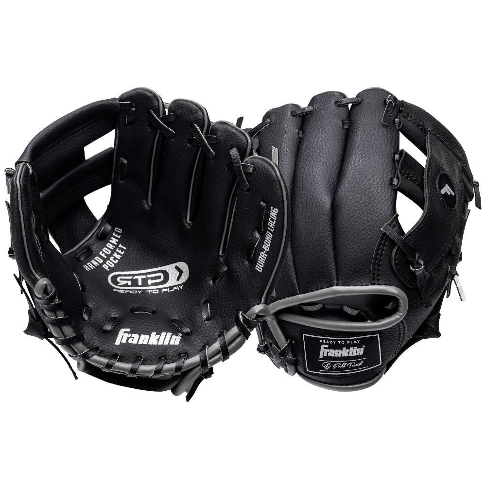 Franklin Sports RTP 8.5" Teeball Glove - Black/Silver