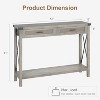 Jojoka Gray Entryway Table, Console Table Featuring Rattan Drawers - 2 of 4