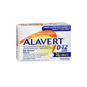 Alavert D-12 Hour, Nasal Decongestant Tabs 12 Ct - 1 of 3