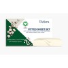 Delara 100% Organic Cotton Percale Fitted Sheet Set, Soft, Silky & Breathable - 4 of 4