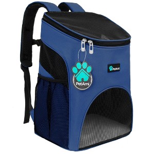 PetAmi Small Dogs Cats Backpack Carrier, Airline Approved Pet Ventilated Safety Strap Buckle for Hiking Travel Camping Outdoor - 1 of 4