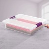 Sterilite 5.8qt Purple Latch Box Clear: Plastic Storage Bin with Lid, Portable & Stackable, Universal Container - 2 of 3