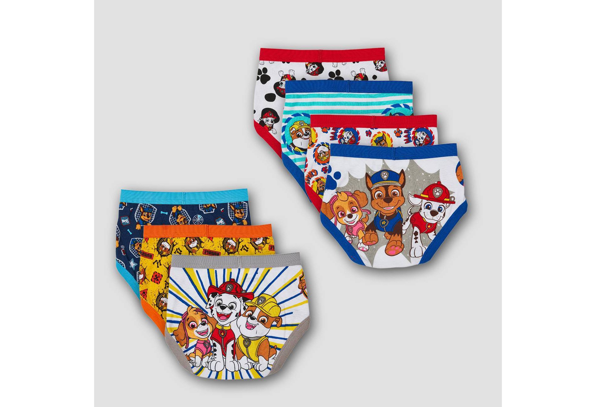 Toddler Boys' 7pk PAW Patrol Classic Briefs - 4T: Nickelodeon Cotton Underwear Set