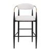 Kumasinova Set of 2 Counter Height Bar Stools, Sturdy Iron Frame Counter Stools, Minimalist Counter Height Stools with Back, Fabric Bar Stools - 3 of 4