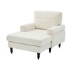 Yinvani Modern Chaise Lounge Sofa for LivingRoom or Bedroom, Chenille Fabric - 2 of 4