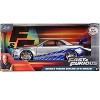 Brian's Nissan GTR Skyline R34 (RHD) Silver with Blue Stripes "Fast & Furious" Movie 1/24 Diecast Model Car by Jada - 3 of 3