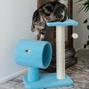 Armarkat Sky Blue 25" Real Wood Cat Tree With Scratcher And Tunnel for Privacy And Hiding, B2501 - 4 of 4