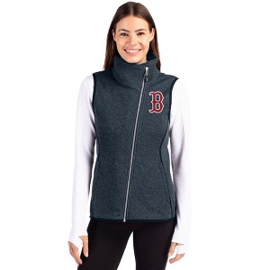 Boston Red Sox Cutter & Buck Mainsail Sweater Knit Womens Asymmetrical Vest - 1 of 1