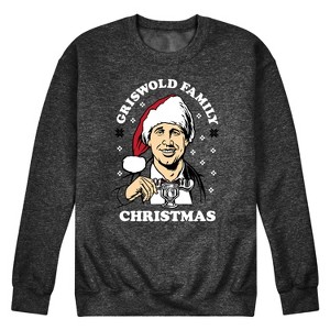 Men's - National Lampoon - Christmas Vacation Clark Moose Mug Graphic Fleece Sweatshirt - 1 of 4