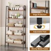 Coolmee 67 inch 5 Tier Tall Book Shelf, Narrow Book Storage Organizer with Open Shelves, Industrial Metal Frame Bookcase for Home Office - 3 of 4
