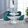 Vynxaria 31.5" White Tulip End Table - Mid-century Round Dining & Leisure Coffee Table - 4 of 4
