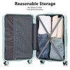 Lyngins 3-Piece Stylish Vertical Stripe Family Hardside Luggage Set – 20" Carry on Luggage, 24" & 28" Suitcases, Waterproof Anti-Scratch ABS Shell - 4 of 4