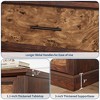 4 Drawer Dresser for Bedroom,  34.6''H Wooden Chest of Drawers with Metal Handles, Clothes Storage Organizer, Dresser Narrow Nightstand for Bedroom - 4 of 4