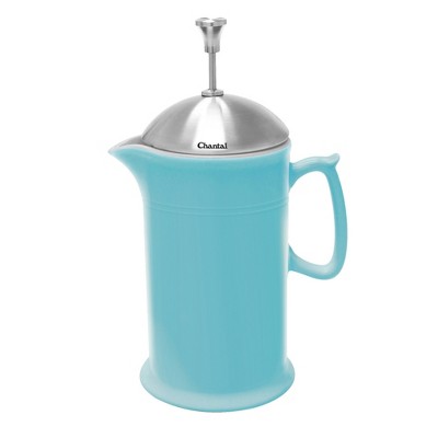 Chantal 28oz. Ceramic French Press with Stainless Steel Plunger and Lid