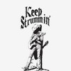 "Keep Strummin'" Cowboy Americana Women's Crew Neck Short Sleeve Crop Top - 2 of 3