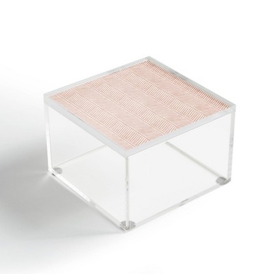 Little Arrow Design Co Organic Chevron in Rose Acrylic Box - Deny Designs