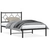 VidaXL Metal Bed Frame with Headboard Black 39.4 in.x78.7 in. - 2 of 4