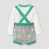 Baby Bunny Sweater Suspender Set - Cat & Jack™ Cream - image 2 of 4