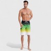Anna-Kaci Men's Stripe Swim Shorts with Cargo Pocket and Adjustable Drawstring Waist - 4 of 4