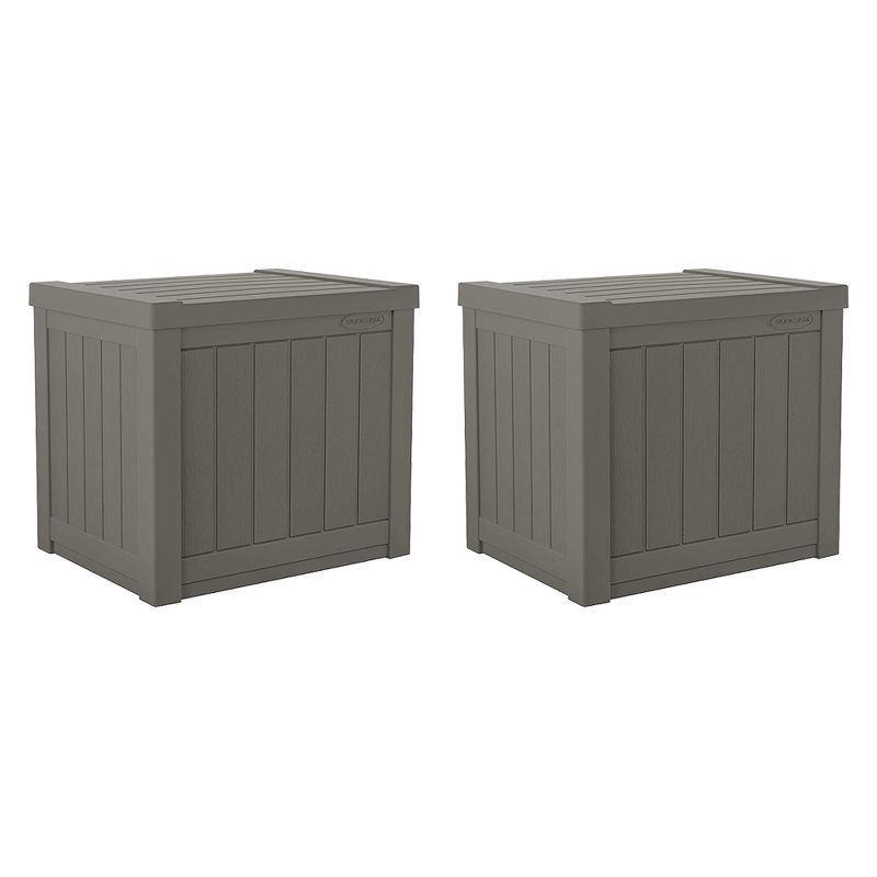 Suncast SS500 22 Gallon Small Resin Outdoor Patio Storage Deck Box, 1 of 7