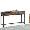 WyndenHall 54" Devlin Mid-Century Wide Console Table Walnut Brown - image 2 of 4