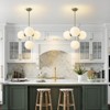 Rennnsan Jandelle 24"W 4-Light Bubble Milk Glass Mid-Century Modern Dimmable Chandelier - 4 of 4