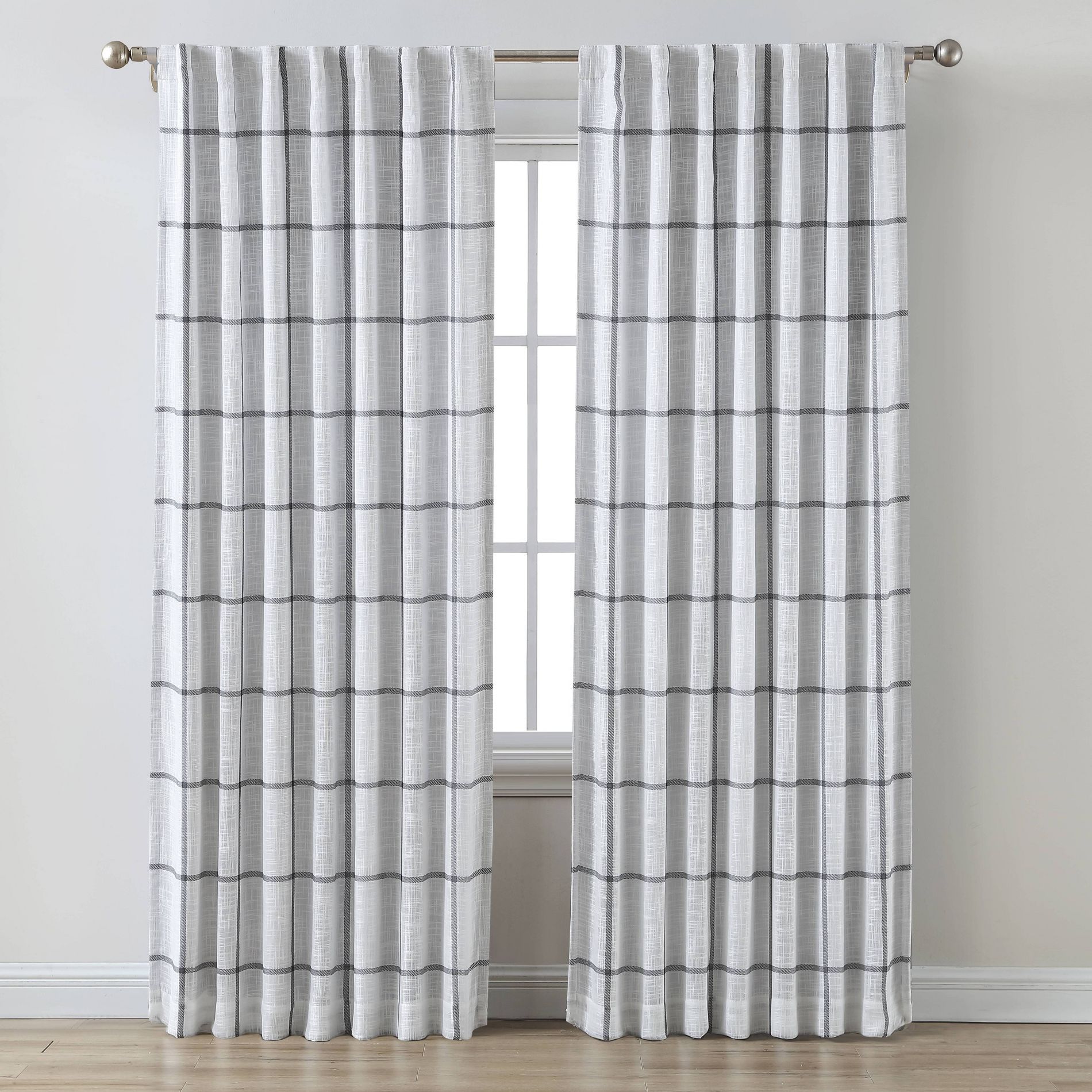 1pc 50"x95" Blackout Window Curtain Panel Gray - Threshold™: Modern Solid Drapes, Recycled Polyester, OEKO-TEX Certified