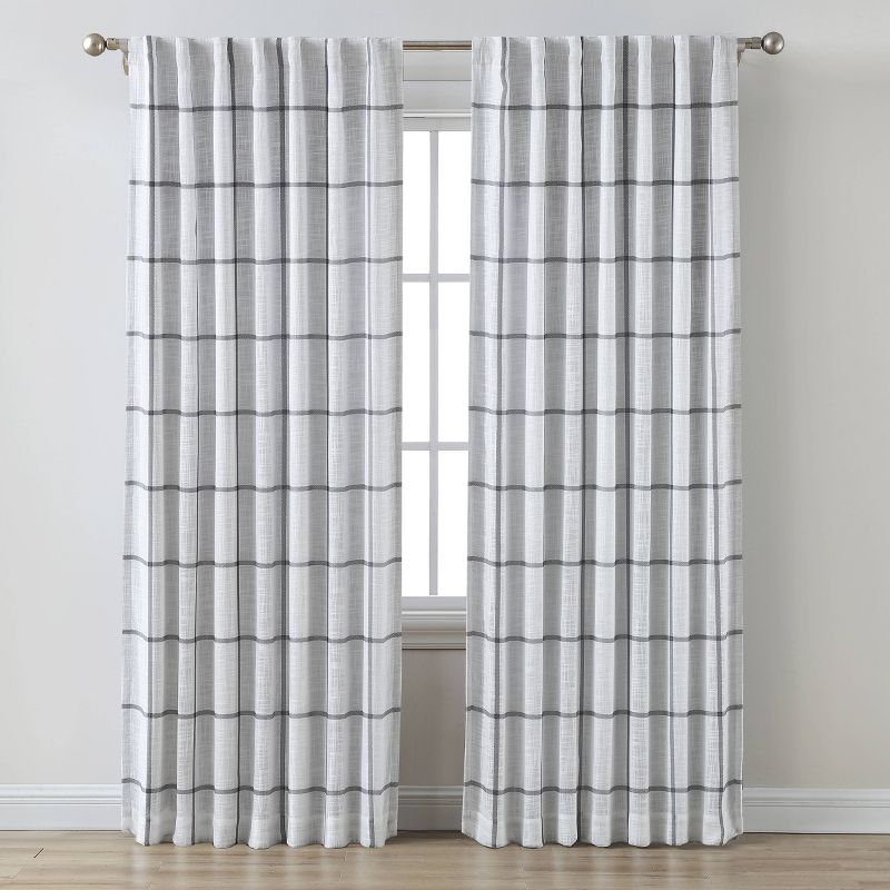 1pc Blackout Window Curtain Panel Gray - Threshold™, 1 of 10