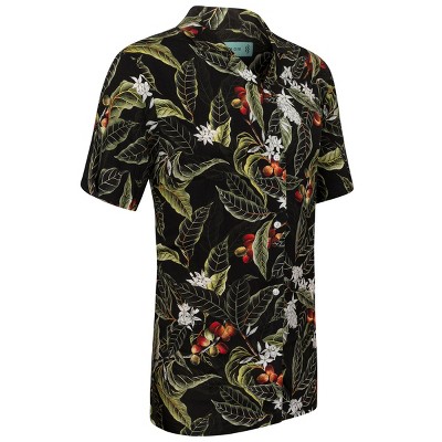 Mio Marino Mens Casual Button-Down Hawaiian Short Sleeve Shirt